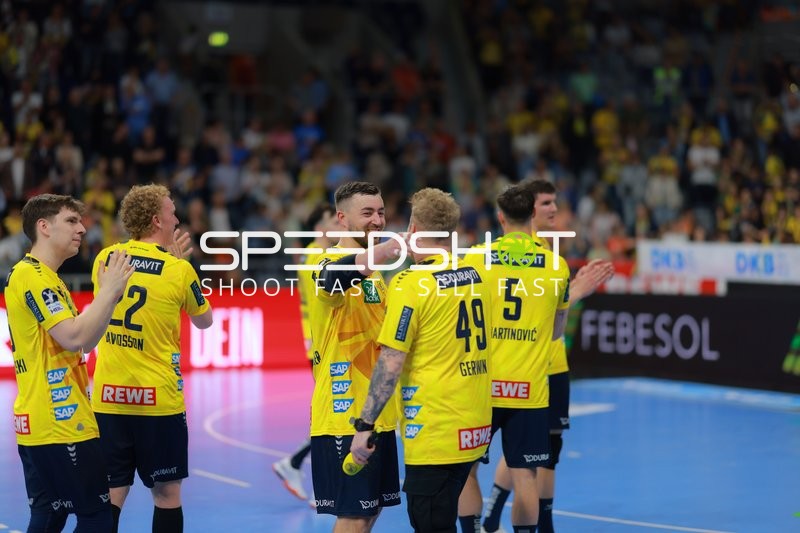 Rhein Neckar Löwen feiern in Mannheim