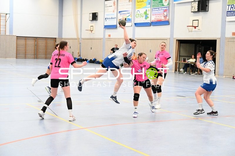 Dynamischer Wurf von Tv Edingen gegen SG Nussloch