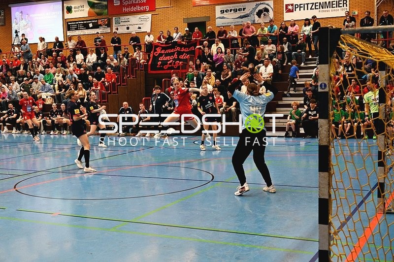 Wurf beim Handballspiel Kurpfalz Bären gegen Mainz 05