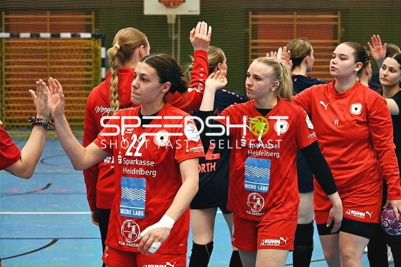 Kurpfalz Bären Spielerinnen klatschen sich ab