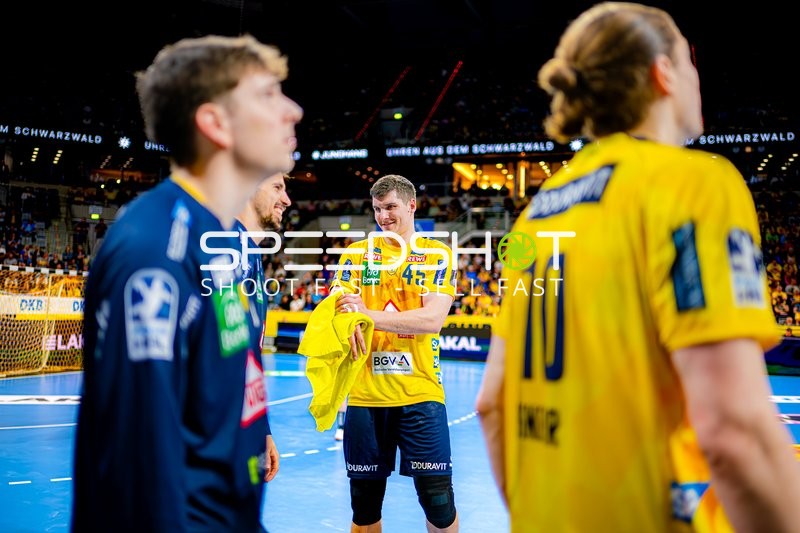 Pause während des Handballspiels der Rhein-Neckar Löwen gegen TBV Lemgo