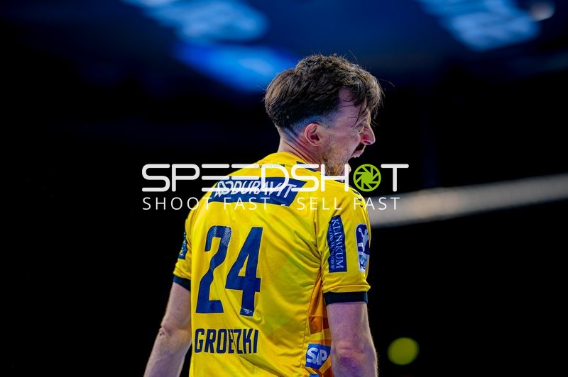 Spieler der Rhein-Neckar Löwen jubelt