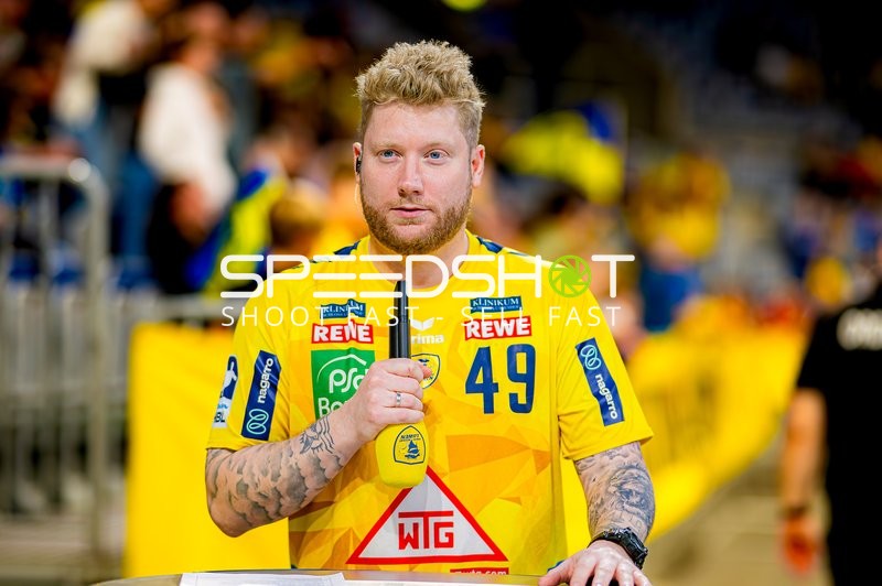 Moderator bei Rhein-Neckar Löwen Spiel