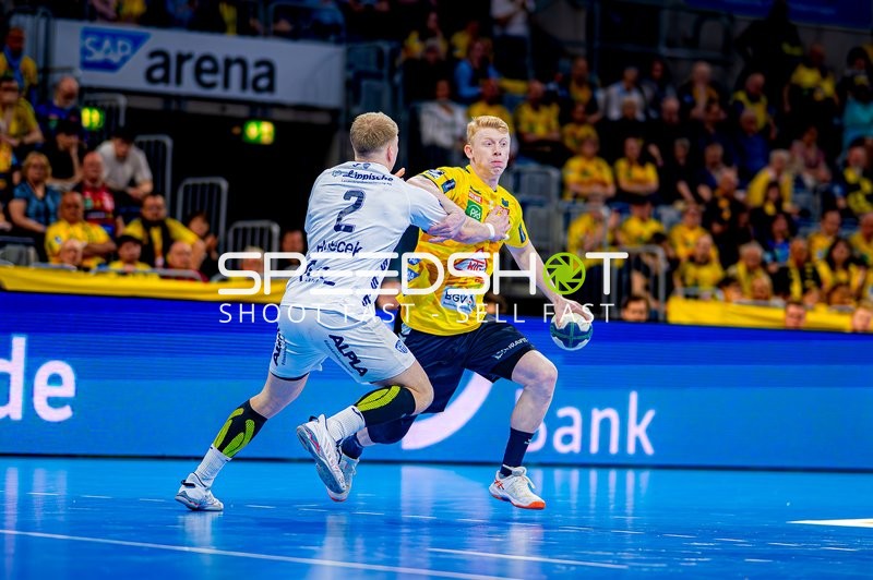 Dynamisches Dribbling bei Rhein-Neckar Löwen gegen TBV Lemgo-Lippe