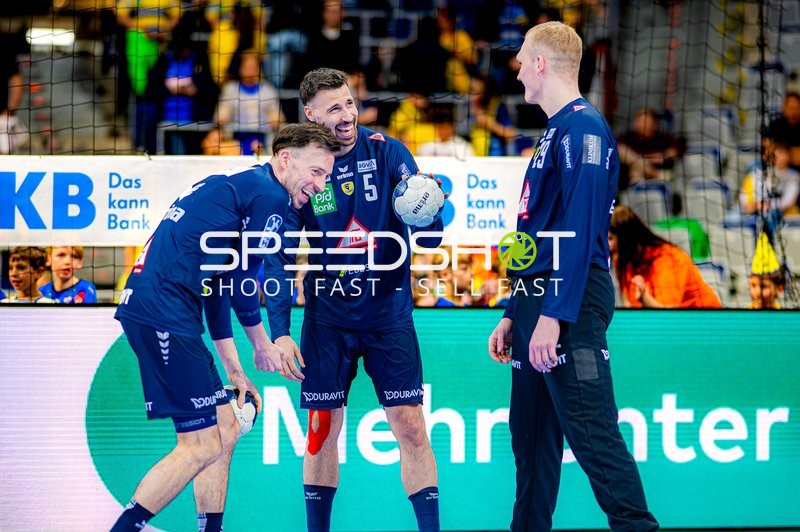 Spieler der Rhein-Neckar Löwen im Gespräch