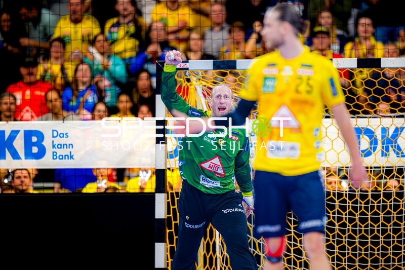 Jubel bei Rhein-Neckar Löwen Torwart