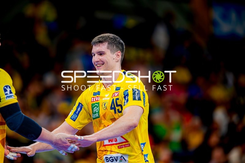 High-Five im Spiel der Rhein-Neckar Löwen gegen TBV Lemgo