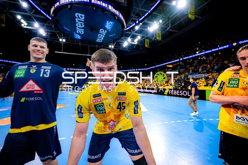 Jubel bei Rhein-Neckar Löwen-Spielern