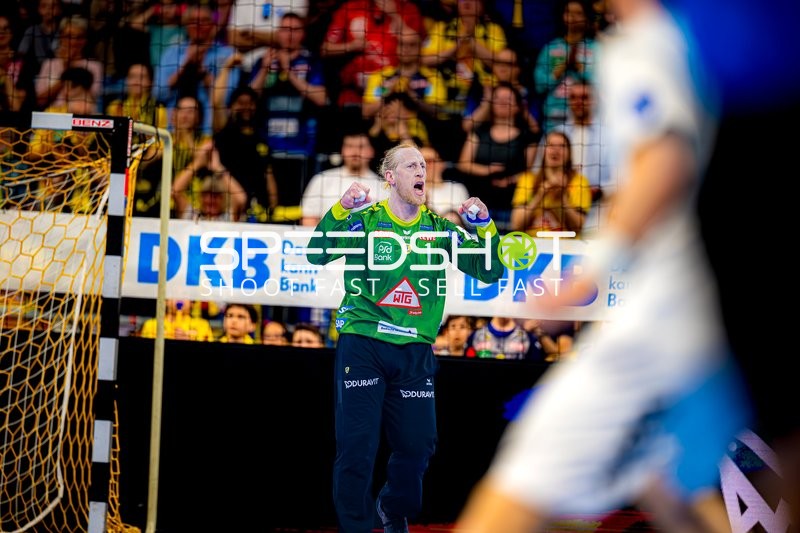 Torwartjubel der Rhein-Neckar Löwen