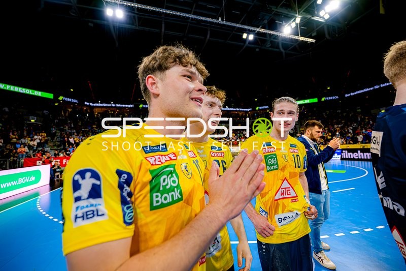 Spieler der Rhein-Neckar Löwen während des Spiels