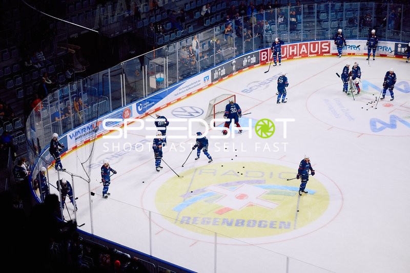 Aufwärmen der Adler Mannheim