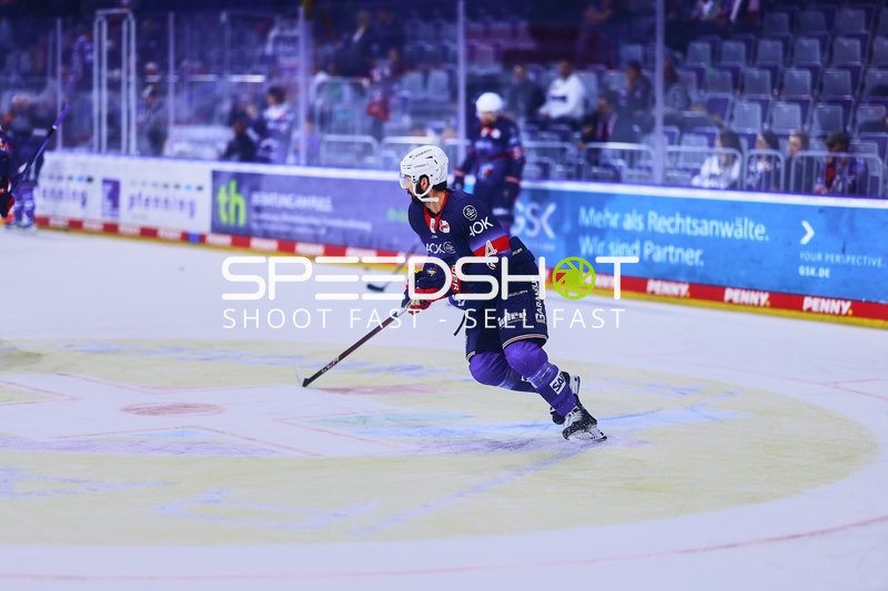 Skating During Intense Playoff Match