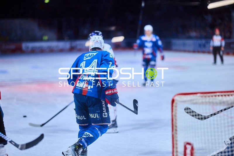 Adler Mannheim Spieler in Aktion