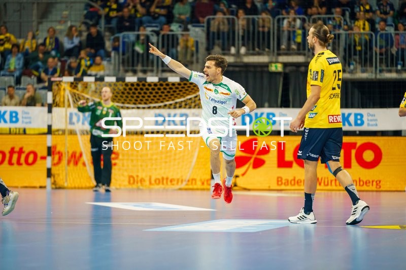 Lucas Krzikalla (8, SC DHfK Leipzig) jubelt nach Tor