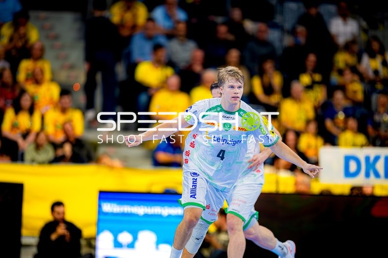 Andri Rúnarsson (4, SC DHfK Leipzig) in Bewegung