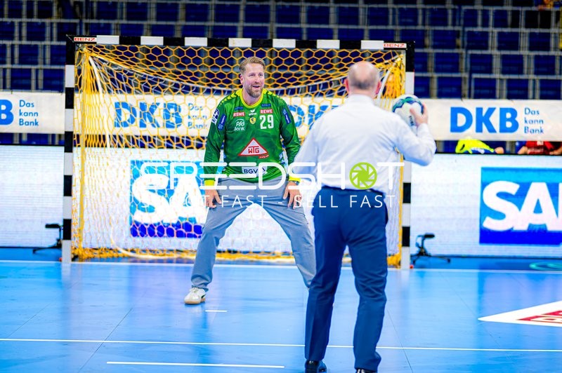 David Späth (29, Rhein Neckar Löwen) in Abwehrposition