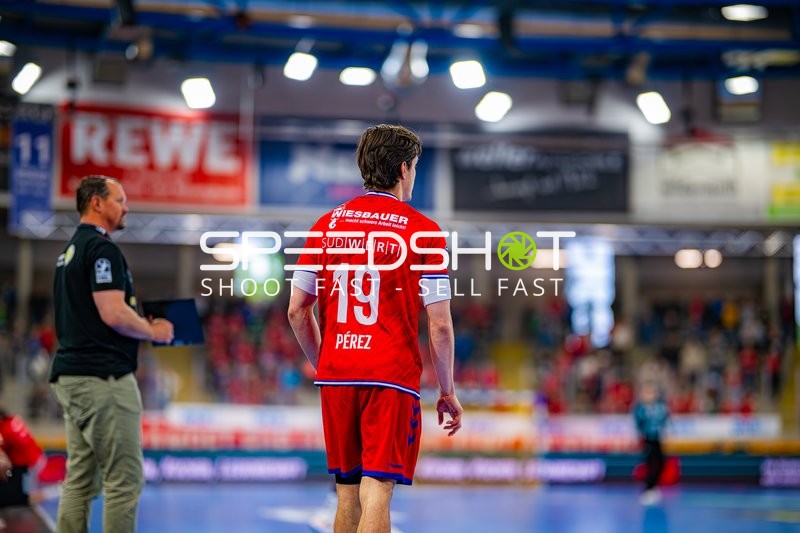 Gonzalo Perez Arce (19, SG BBM Bietigheim) auf dem Spielfeld