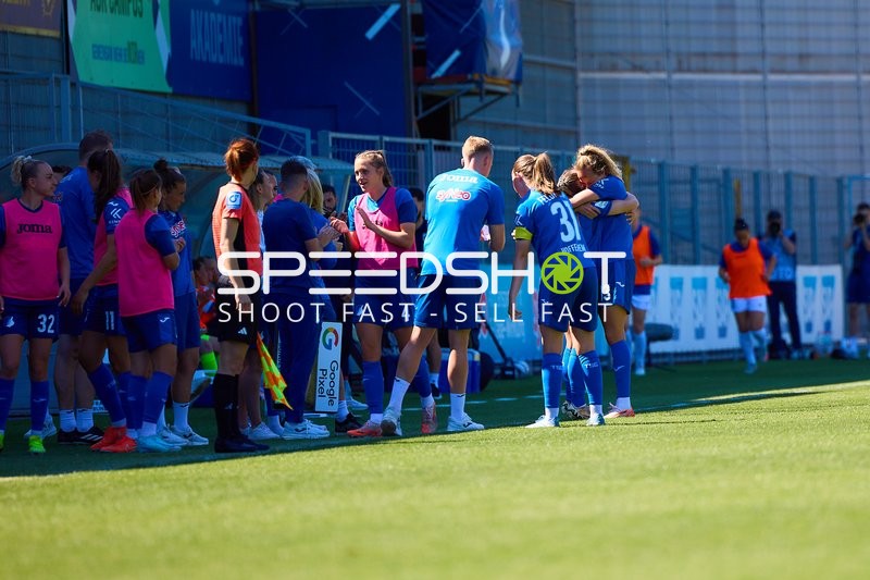 Spielerwechsel Vanessa Diehm (32;TSG Hoffenheim Frauen 1), Mara Alber (11;TSG Hoffenheim Frauen 1), Lisann Kaut (4;TSG Hoffenheim Frauen 1)
