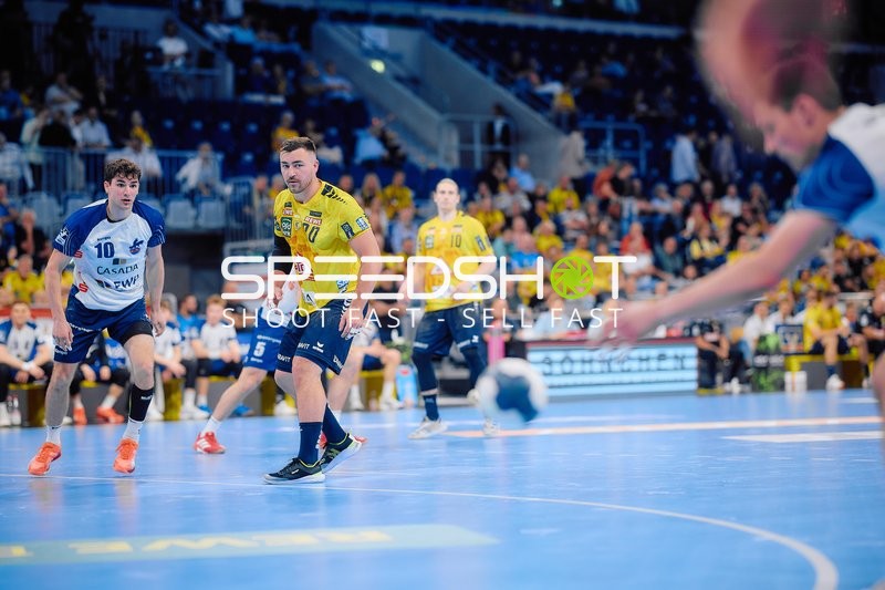 Pass Jannik Kohlbacher (80;Rhein Neckar Löwen), Juri Knorr (10;Rhein Neckar Löwen), Elias Kofler (10;VfL Potsdam)