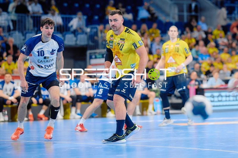 Pass Jannik Kohlbacher (80;Rhein Neckar Löwen), Juri Knorr (10;Rhein Neckar Löwen), Elias Kofler (10;VfL Potsdam)