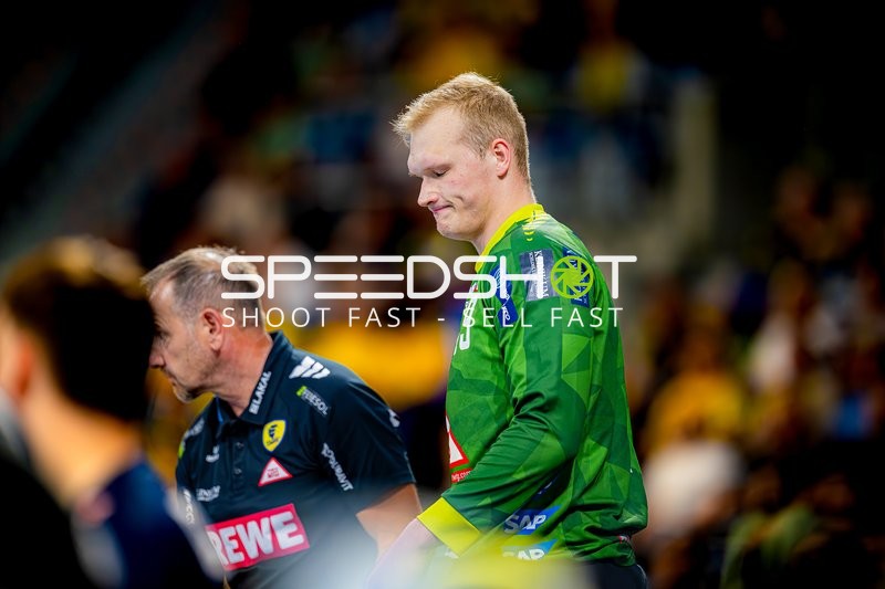 Torwart David Späth (29;Rhein Neckar Löwen) im Fokus