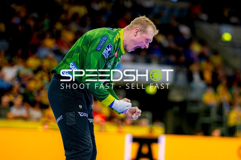 Torwartjubel David Späth (29;Rhein Neckar Löwen)