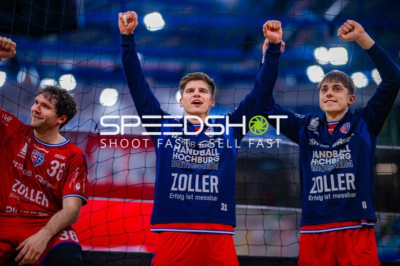 Feier Alexander Pfeifer (31;SG BBM Bietigheim), Jonathan Fischer (36;SG BBM Bietigheim)