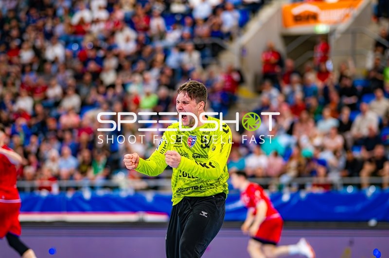 Torwartjubel Daniel Rebmann (94;SG BBM Bietigheim)