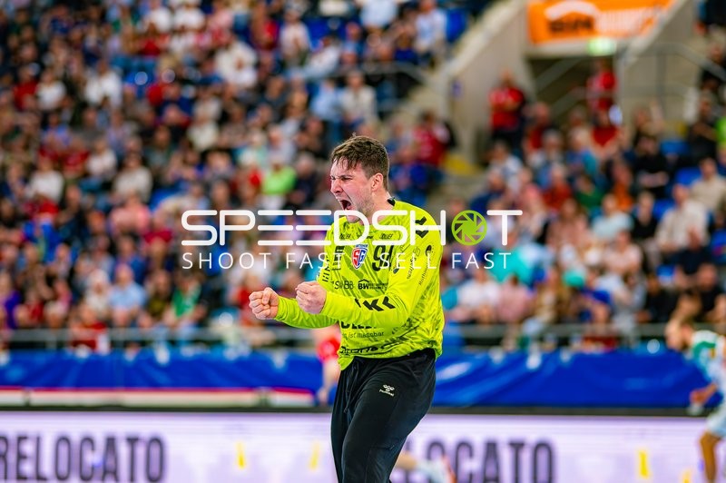 Torwartjubel Daniel Rebmann (94;SG BBM Bietigheim)