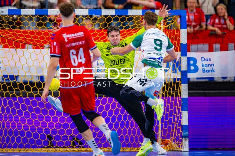 Torwartparade Daniel Rebmann (94;SG BBM Bietigheim), Andreas Flodman (9;Frisch Auf Göppingen)