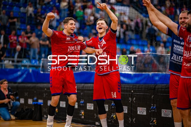 Torjubel Nikola Vlahovic (3;SG BBM Bietigheim), Maximilian Hejny (64;SG BBM Bietigheim)