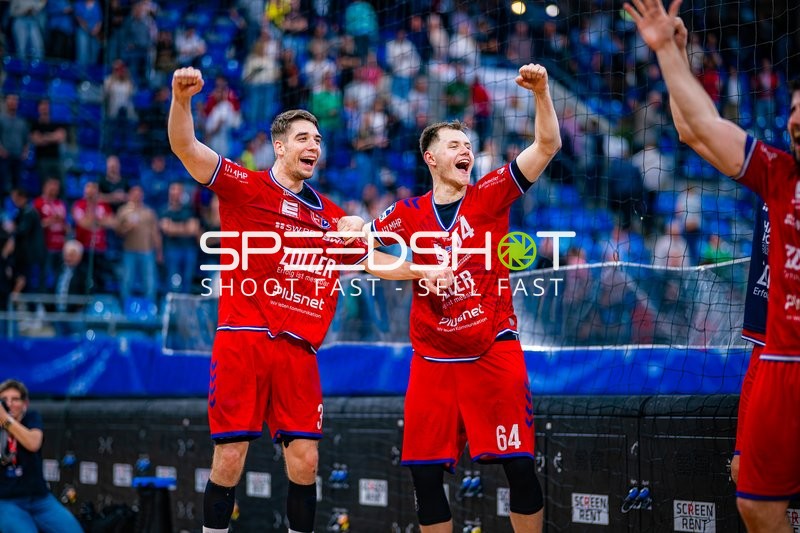 Torjubel Nikola Vlahovic (3;SG BBM Bietigheim), Maximilian Hejny (64;SG BBM Bietigheim)