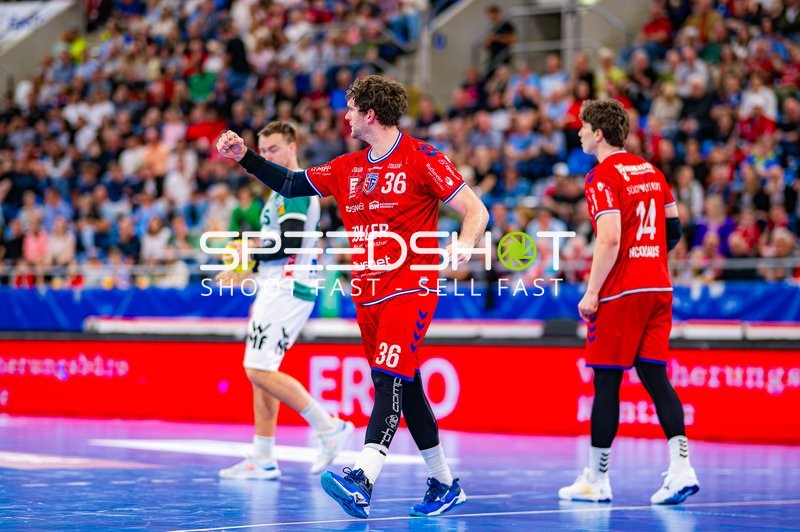 Torjubel Jonathan Fischer (36;SG BBM Bietigheim), Fynn Nicolaus (14;SG BBM Bietigheim)