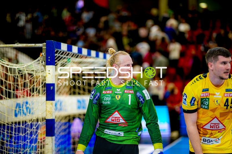 Mikael Appelgren (1, Rhein Neckar Löwen) und Halil Jaganjac (45, Rhein Neckar Löwen) am Tor