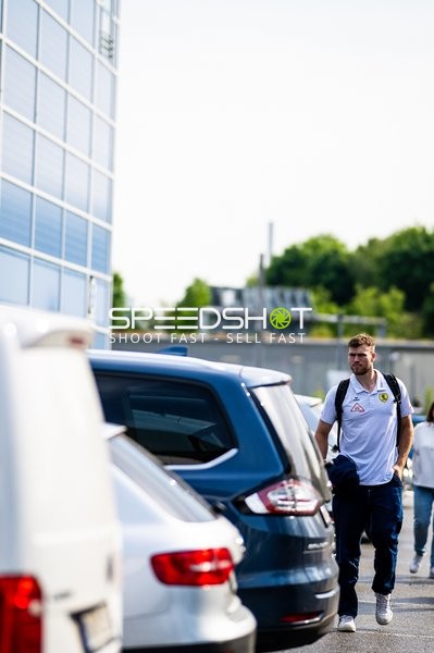Spieler Steven Plucnar Jacobsen (9;Rhein Neckar Löwen) Ankunft SAP Arena