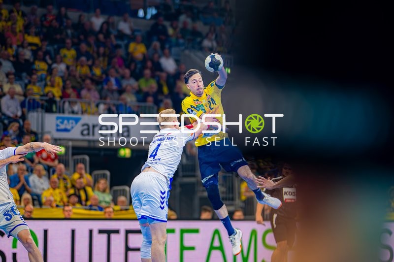 Wurf von Patrick Groetzki (24;Rhein Neckar Löwen) in Halbzeit