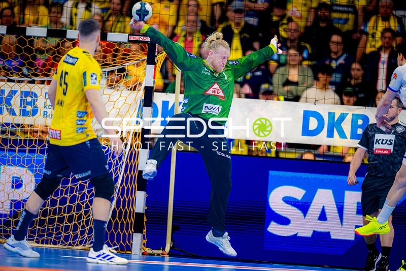 Handball I Herren I Mikael Appelgren (1;Rhein Neckar Löwen) wehrt Ball ab