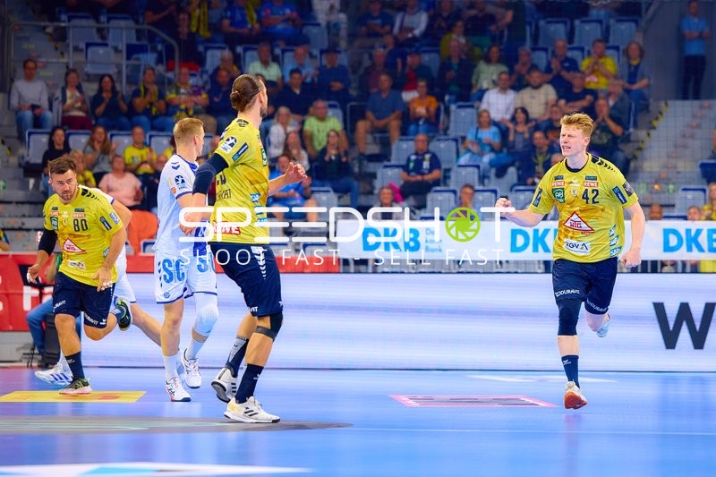 Jubel Jon Lindenchrone Andersen (42;Rhein Neckar Löwen) Jannik Kohlbacher (80;Rhein Neckar Löwen) Niklas Michalski (26;Rhein Neckar Löwen)