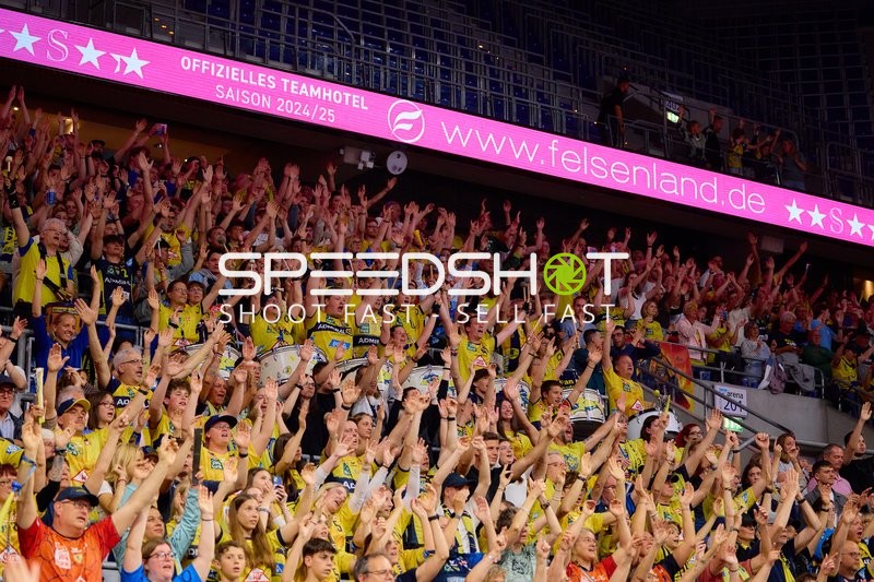 Fans der Rhein Neckar Löwen jubeln