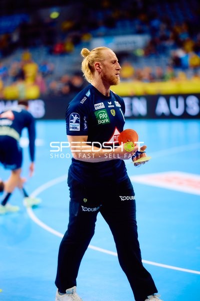 Torwart bereitet sich vor