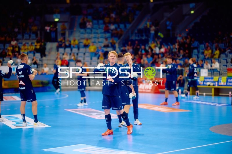 Aufwärmen des Teams Rhein Neckar Löwen