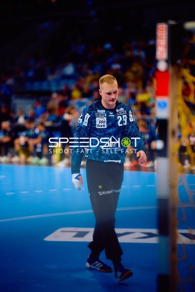 Torwart David Späth (29; Rhein Neckar Löwen) auf dem Feld