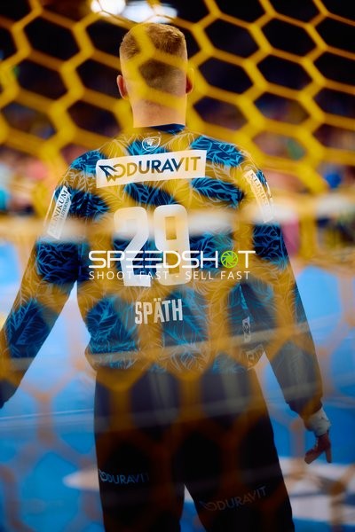 Torwart David Späth (29; Rhein Neckar Löwen) im Torraum