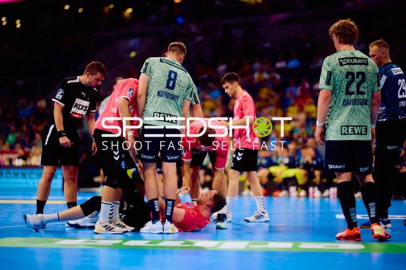 Spieler am Boden bei TVB Stuttgart