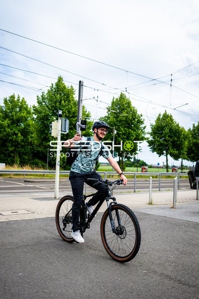 Person auf Fahrrad