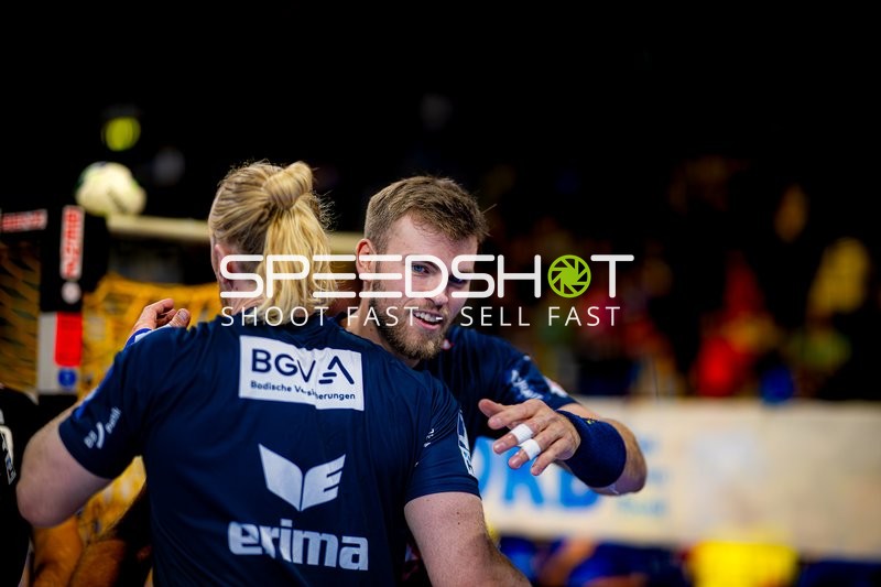 Jubel bei Steven Plucnar Jacobsen (9; Rhein Neckar Löwen)