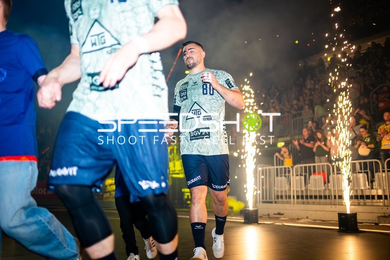 Jubel bei Jannik Kohlbacher (80; Rhein Neckar Löwen)