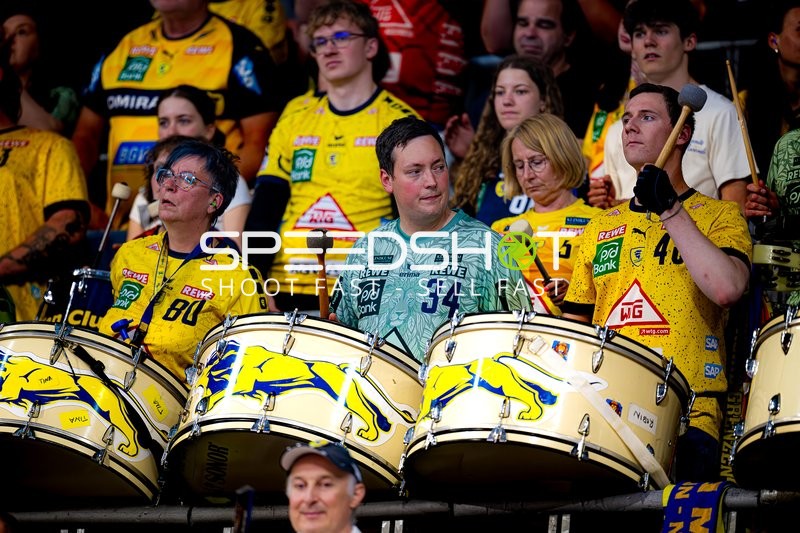 Team Rhein Neckar Löwen feiert Sieg