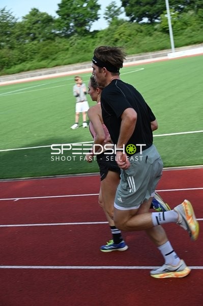 Läufer auf der Laufbahn