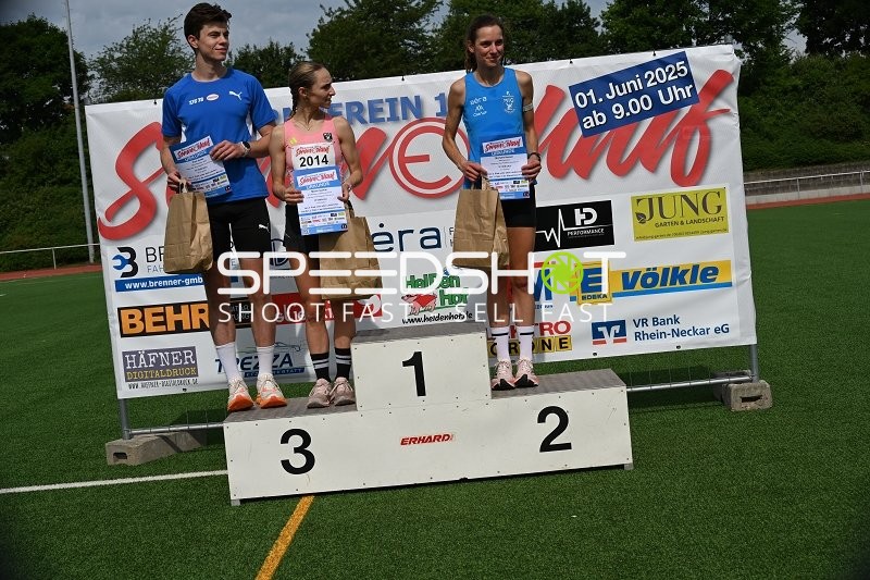 Siegerpodest TVE Sommerlauf Edingen